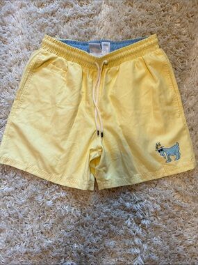 GOAT USA Men's Yellow Drawstring Swim Shorts